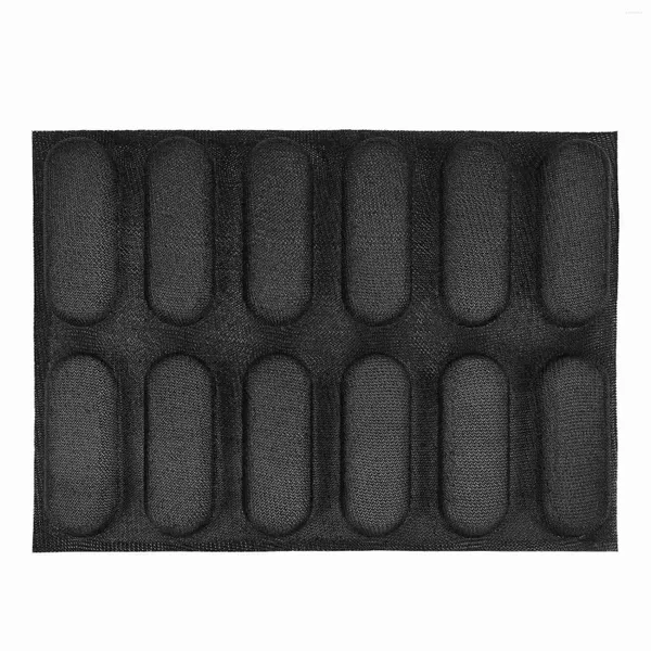 Moldes de cozimento de silicone pan-antiaderente perfurado pão francês pan formas moldes de cachorro forros molde de esteira