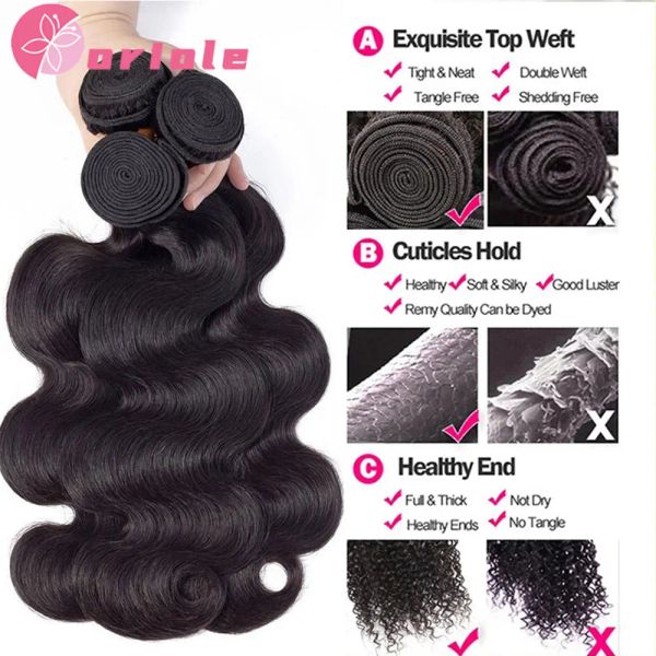 Body Wave Bündel menschliches Haar 12A Brasilianisches Naturhaarwebeln 1 3 4 Bündel Deal Virgin Haar 30 32 Zoll rohe Haarverlängerungen