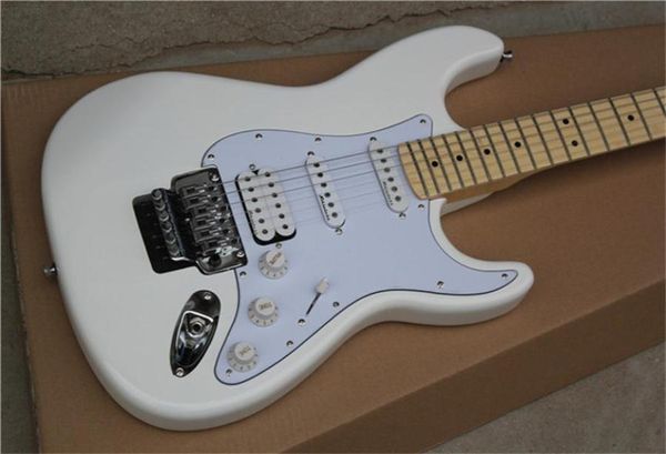 Negozio di fabbrica pickup HSS corpo bianco tastiera con manico in acero ST 6 corde per chitarra elettrica guitarra5401778