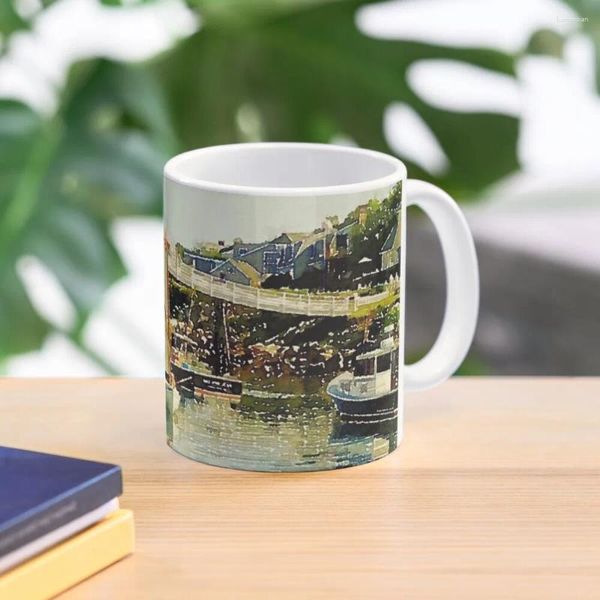 Canecas Barcos Perkins Cove Maine Caneca Térmica Copo Para Levar Cerâmica Personalizada