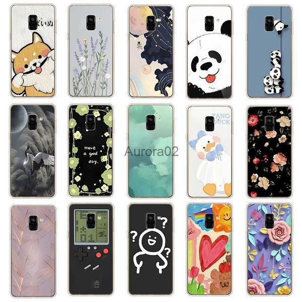 Handyhüllen für Samsung Galaxy A8 Plus 2018, weiches Silikon, TPU, Rückseite, vollständige Schutzhülle, Capa coque, Shell-Tasche yq240330