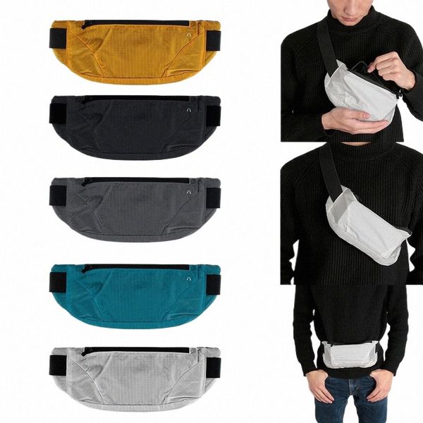 Saco de cintura colorido à prova d 'água Bum Bag Correndo Jogging Belt Bolsa Zip Pack Sport Runner Crossbody Bags para mulheres U0AV #