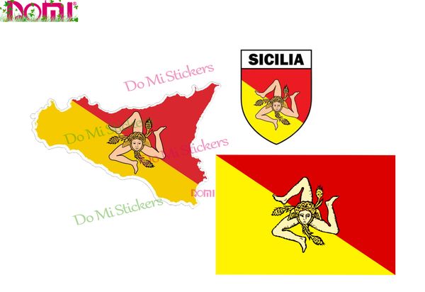 Adesivo carro moto mapa sinalizador de vinil externo decalque de parede macbbook sicily sicilia para laptop de corrida de motocross frigoríneos de frigoríneos de frigoríneos