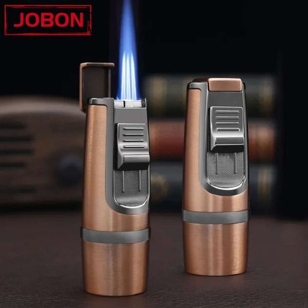 Jobon turbo gás pára-brisa carga direta de metal fogo alto portátil tocha isqueiro acampamento ao ar livre criativo presentes high end masculinos