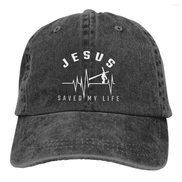 Bonés de bola Jesus Multicolor Hat Peaked Women's Cap Saved My Life Chapéus de proteção de viseira personalizados