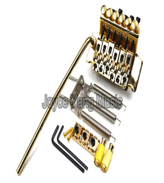 Gold Floyd Rose Lic Chitarra elettrica Tremolo Bridge Sistema di assemblaggio a doppia chiusura Wholes1918777