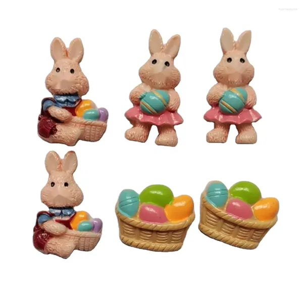 Flores decorativas 50/100 peças chegam kawaii figuras de ovos de páscoa feriado adorável resina dia artesanato cabochões com parte traseira lisa jardim de fadas