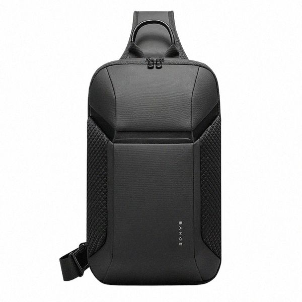 Bange Multi Fucktial Erkekler Oxford Crossbody Çanta Kısa Gezi Torbaları Kısa Gezi Menger USB Şarj Göğüs Çanta Paketi F4VU#