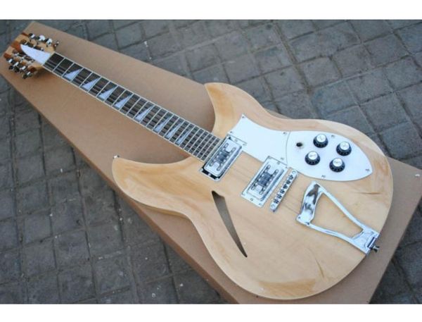 12-saitige E-Gitarre, Semi-Holody-Korpus, 330 381, Original-China-Gitarre aus Naturholz, 8576461