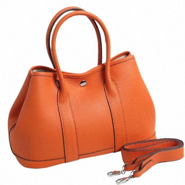 100% echtes Leder Luxus Handtasche Kuh Leder Designer Einkaufstasche Marke Hohe Qualität Garten Party Frauen Umhängetasche Schal Strap J6T2 #