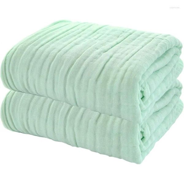 Havlu yebon proc 2pcs bebek muslin banyo havlu süper yumuşak pamuk 6 katman bebek doğumlu kundak battaniye 41.3 x41.3 inç