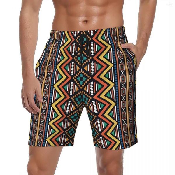 Pantaloncini da uomo Summer Board Maschi Stile bohémien africano Surf Moda Pantaloni corti Classic Quick Dry Costume da bagno Plus Size 3XL