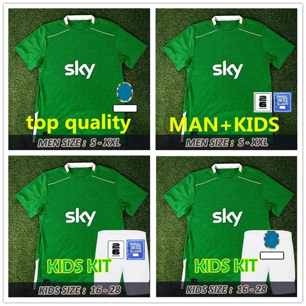 Camisa de futebol da Irlanda 2024 Euro Cup Kids Kit ROBINSON OBAFEMI Home Away 24/25 Qualificação Nacional Classy Special 2025 Camisa de futebol Verde Branco