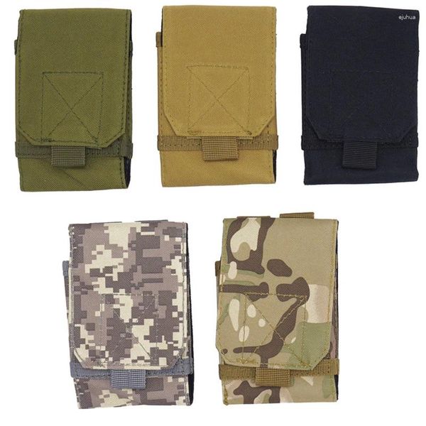 Borse da esterno Campeggio Escursionismo Caccia Borsa tattica per telefono portatile Army Camo Camouflage Hook Loop Cintura Custodia per cellulare Marsupio