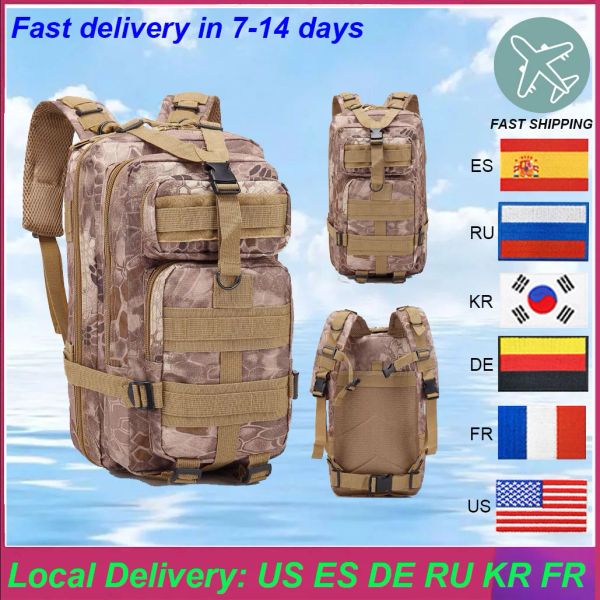 Taschen OURLYLAN Wanderwanderung Taktischer Rucksack Männer Reisen Taschen mit Flagge Patch Sport Jagd Campingausrüstung Rucksack Fischerei Rucksack