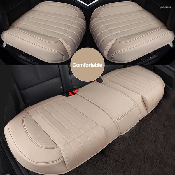 Araba koltuk kapakları kapak 3 renk deri nefes alabilen yastık paspas halı pedi koruyucu çoğu araca uygun otomatik aksesuarlar iç