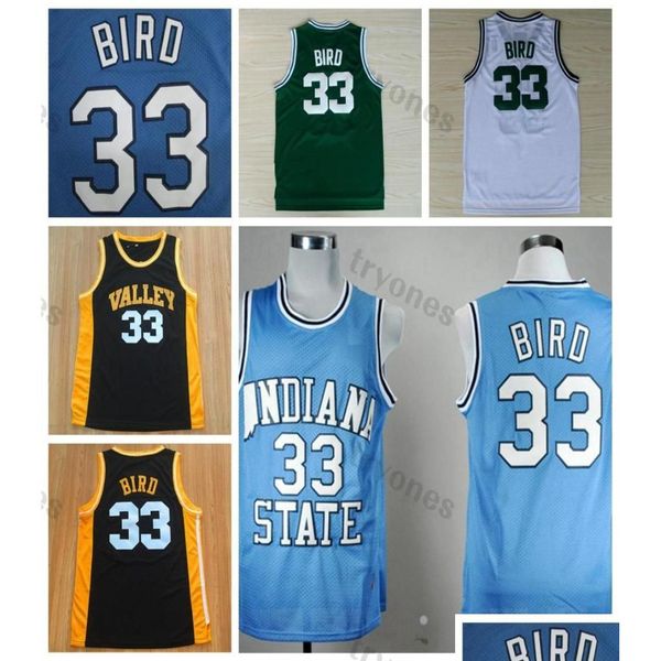College Basketball Wears Mens Indiana State Sycamores 33 Bird Jerseys Azzurro Vintage 7 One Dream Nation Team Larry New Valley Drop Dhibz