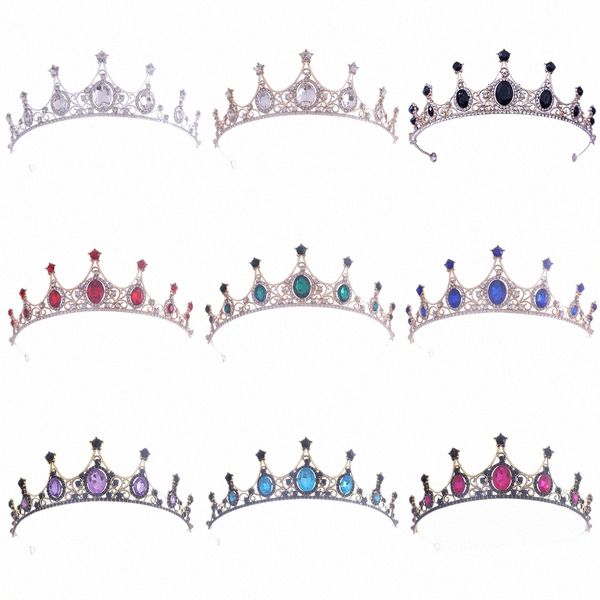 Acessórios de cabelo de casamento Crystal Rhineste Crowns Bridal Princ Tiaras Diadem Head Jewelry O5IZ #