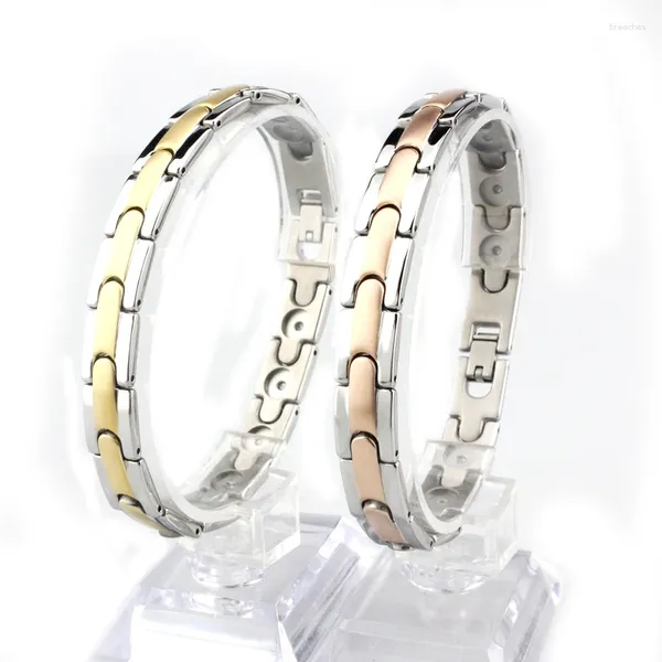 Charme pulseiras befoshinn mix cor 10mm largura mulher puro titânio com 99.9998% contas de germânio saúde italiano unisex