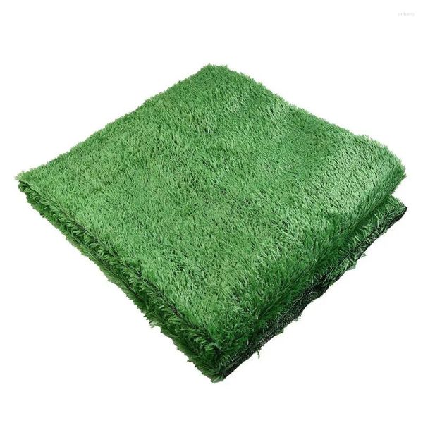 Декоративные цветы, 1 шт., пластиковый ковер из искусственной травы, зеленый искусственный синтетический садовый пейзаж, газонный коврик, украшение для школы, балкона