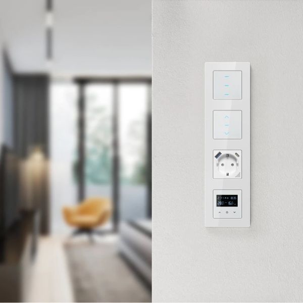 Avatto Tuya Wifi Smart Termostato/chave de luz/interruptor de cortina/saída de parede com porta USB/tipo C Wrok com Alexa, Google Home, Alice