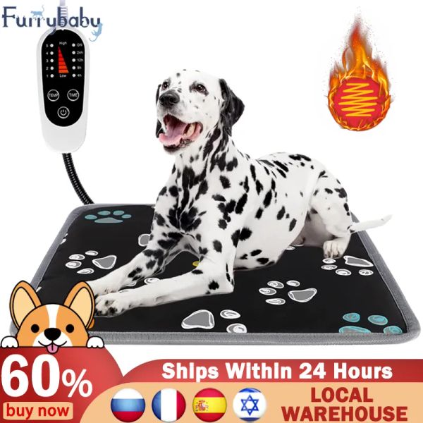 Cama de cachorro Furrybaby tapetes quentes de estimação de aquecimento elétrico manta de pet -tap leito gato cachorro cão de inverno mais quente mort cadeira de escritório caseiro tapete aquecido tapete