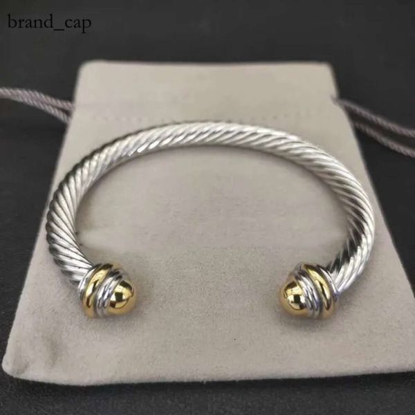 David Yurma Bracciale DY Bracciale Cavo di lusso Bracciale Gioielli di moda per donna Uomo Oro Argento Perla Testa Croce Bracciale rigido Gioielli Dy Uomo Regalo di Natale 8748