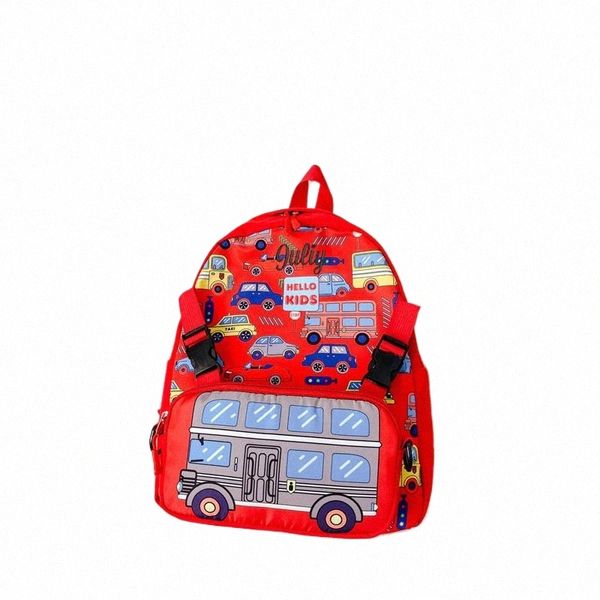 perslizai Mochila com padrão de ônibus com seu nome para estudantes Mochila de ombro em formato de viagem p4TP #