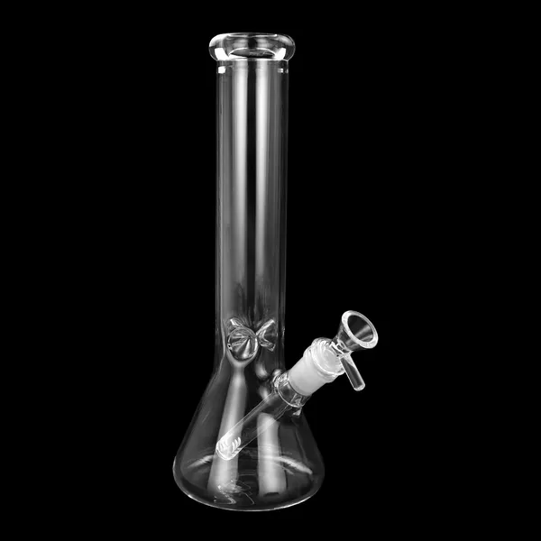 Tubi per l'acqua Bong in vetro Tubi per fumatori Becher trasparente con ciotola gratuita Oil Dab Rig Narghilè Bong