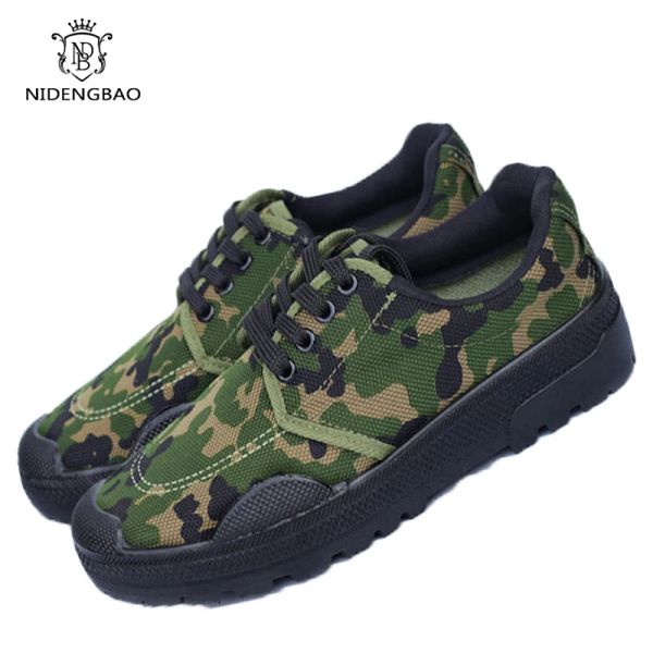 Scarpe mimeti di liberazione di liberazione uomini non slip scarpe da lavoro resistenti uomini donne di grandi dimensioni 3445 scarpe da allenamento militare lowtop