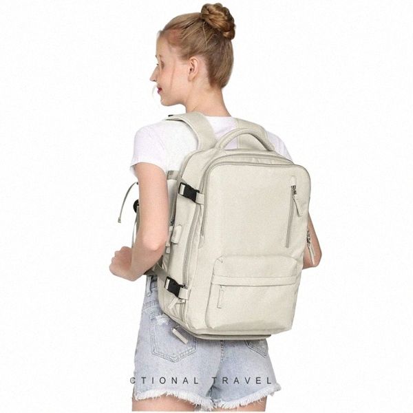 Carry Backpack Extra Large Travel Backpack Expansível Avião Aprovado Weekender Bag para Homens e Mulheres Daypack Impermeável Q5mr #