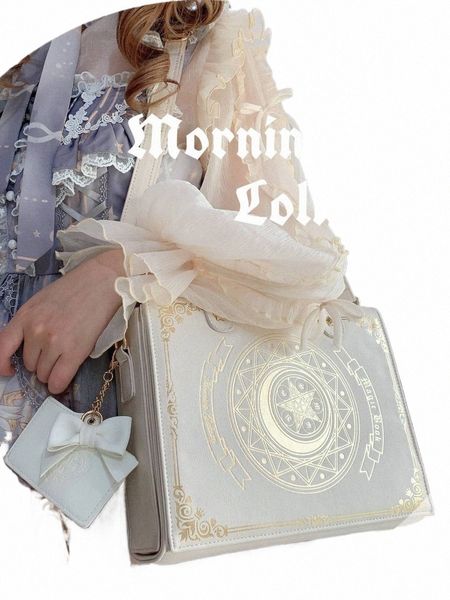 Mo JK Magic Book Lolita Bolsa Meninas Bolsa de Ombro JK Itabag Cosplay Anime Mochila Couro Flap Schoolbag Presente F9HD #