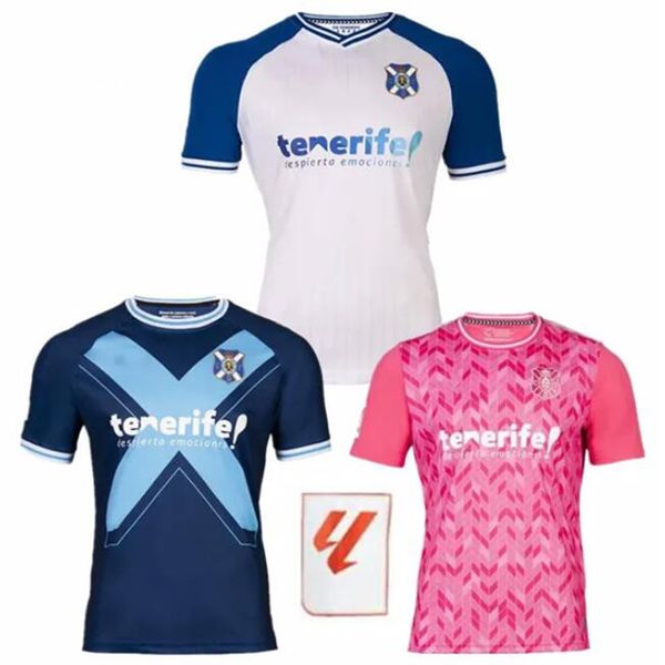 2024 CD Tenerife Mens Futebol Jerseys 23 24 RUBEN BORJA GARCES MO DAUDA MICHEL SHASHOUA ELADY MELLOT GALLEGO Centennial Home Away 3rd Football Shirts