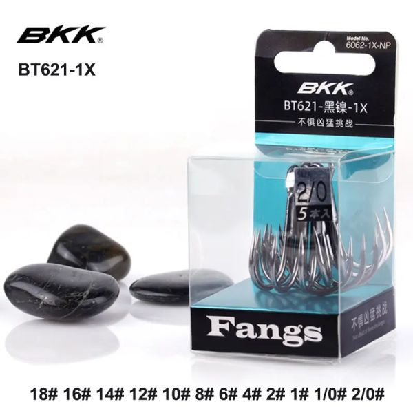 Anzóis BKK BT621SS1X Alta resistência e resistência Ganchos agudos para baixo Sea Fishing Anchor Hard Isca Treble Hook Jigging Hook