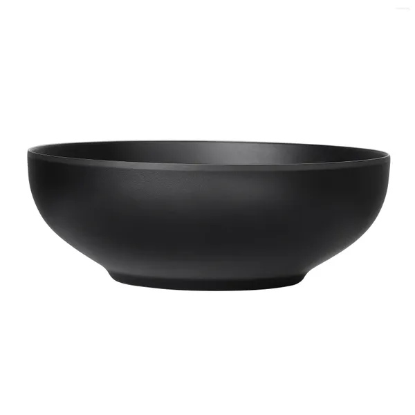 Tigelas Tigela de Macarrão Melamina Preto Estilo Japonês Sopa Ramen Recipiente Servindo Talheres Talheres