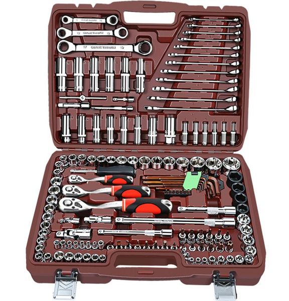 Araba Onarım Aracı Cırcır Torku Anahtarı Sektör Tornavida Soket Set Combo Araçlar Kit Bisiklet Oto Tamir Aracı Mekanik A1236546