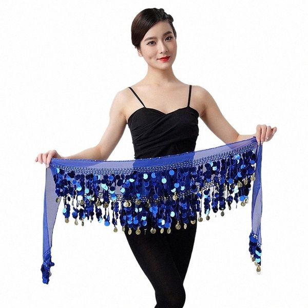 Bauchtanz Gürtel Kostüme Pailletten Bauchtanz Hüfttuch für Frauen Bauchtanz Gürtel Indische Farben Gürtel Dance Performance b6GN #