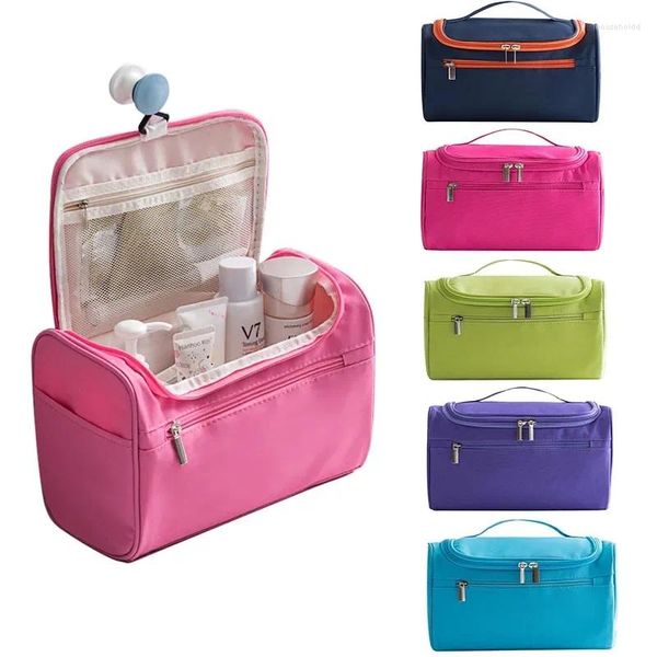 Aufbewahrungstaschen Wasserdichte Männer Hängende Make-up-Tasche Nylon Reiseveranstalter Kosmetik für Frauen Notwendigkeiten Make-up-Fall Waschen Toilettenartikel