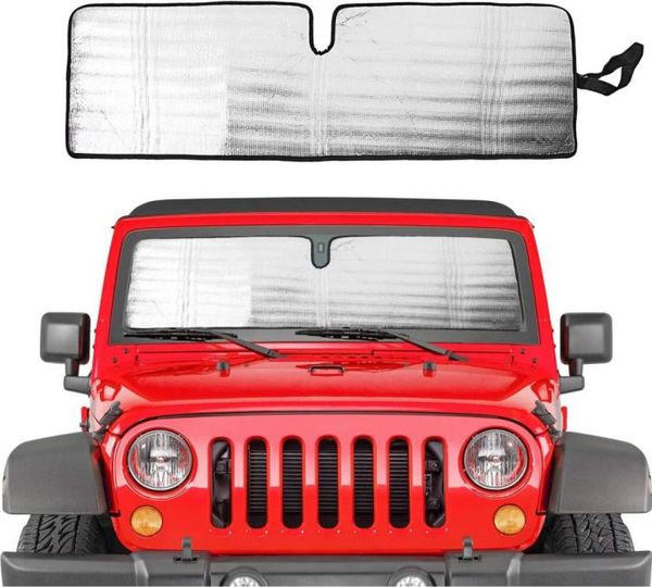 Parabrezza Parasole per 19972018 Jeep Wrangler TJ JK JKU Parasole Scudo termico Foglio di alluminio Tripla struttura in laminato8966416