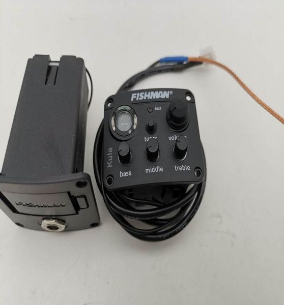 Fishman Pickup per chitarra Ukulele Kula Preamplificatore EQ Sintonizzatore Pickup piezoelettrico Sistema di equalizzazione Pickup per chitarra Ukulele4446039