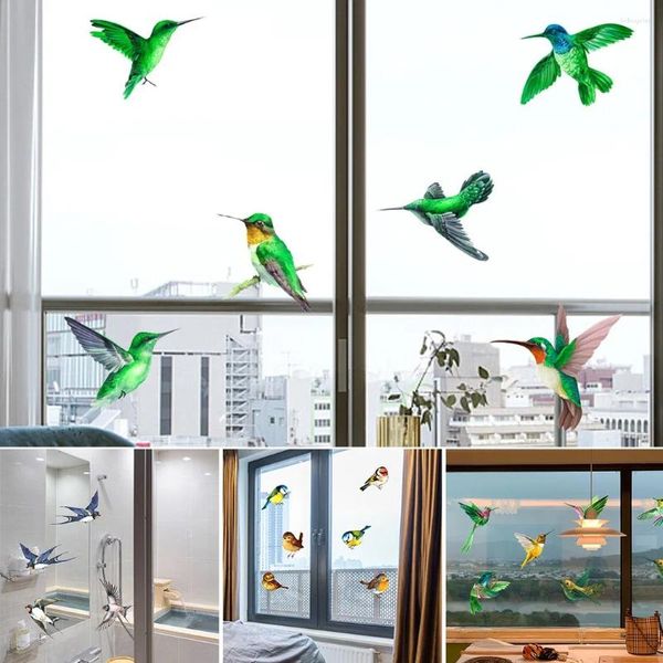 Fensteraufkleber, Glas-Set, 6-teilig, Aufkleber-Zubehör, Anti-Vogel-Anti-Kollisions-Dekorationen, elektrostatische Ausrüstungsfolie