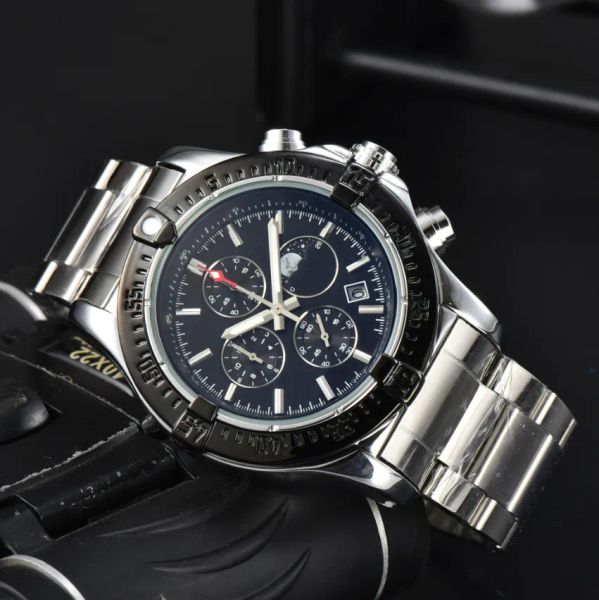 2024 nuovi orologi da polso da uomo orologio al quarzo con quadrante di alta qualità orologio cronografo di marca di lusso di alta qualità cintura in acciaio moda regalo reale h55
