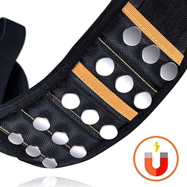 15/20 Magnetic Armband Werkzeugtasche mit Taschen Starker Magnet für Schrauben Schrauben Bohrmaschinen Handwerkzeughalter Aufbewahrungsorganisatorin Organizer