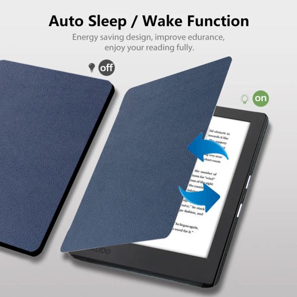 Кожаный чехол для Kobo Aura Edition 2 Cover 6 дюймов N236 Ereader Ebook Funda Capa Folio Magnetic Auto Wake Sleep Print