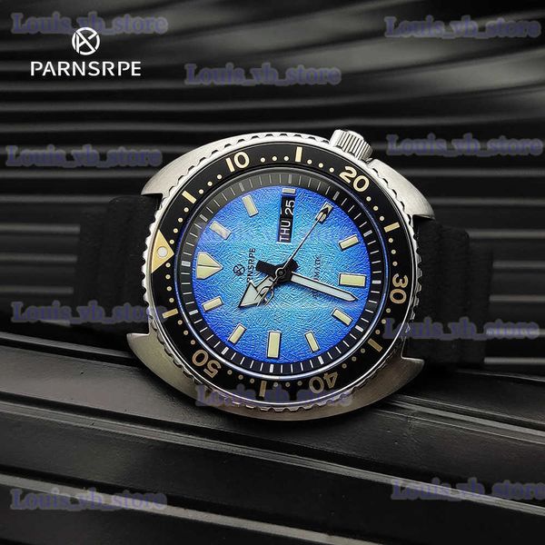 Altri orologi PARNSRPE Divers Luxury Uomo Meccanico automatico Giappone NH36A Nero quadrante asettico Vetro zaffiro Data della settimana T240329