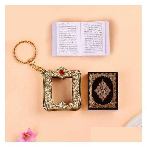 Schlüsselanhänger Lanyards Schlüsselbund Koranbuch Coole süße Autotasche Schlüsselanhänger Mini Mode Großhandel Islam Geschenk L230314 Drop Delivery Accessori Dhgyl