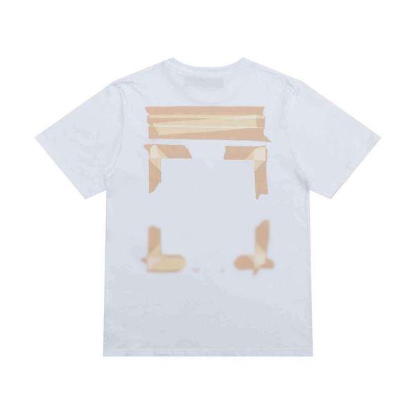 Высокие скидки Дизайнерская футболка Cross Brand с клейкими полосками Футболка с короткими рукавами Мужская футболка Повседневная женская футболка с принтом Летние топы Скидка на размер ЕС
