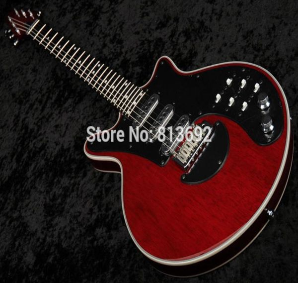 BM01 Brian May Signature Wine Red Guitar Black Pickguard Tremolo Bridge Kroean Chrome Pickups 22 Trastes China OEM Guitars2816510