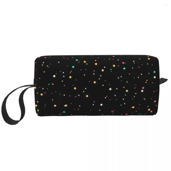 Aufbewahrungstaschen Mode Bling Kristall Diamant Reise Kosmetiktasche Frauen Rhineston Muster Make-up Toilettenartikel Organizer Lady Beauty Dopp Kit