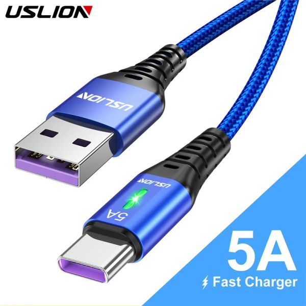 USLION 5A USB Typ C Kabel Schnelles Laden für Samsung S22 Huawei